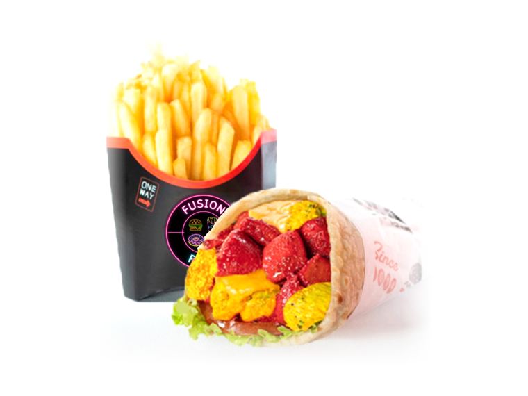 Naandwich Le Fusion et sa portion de frites